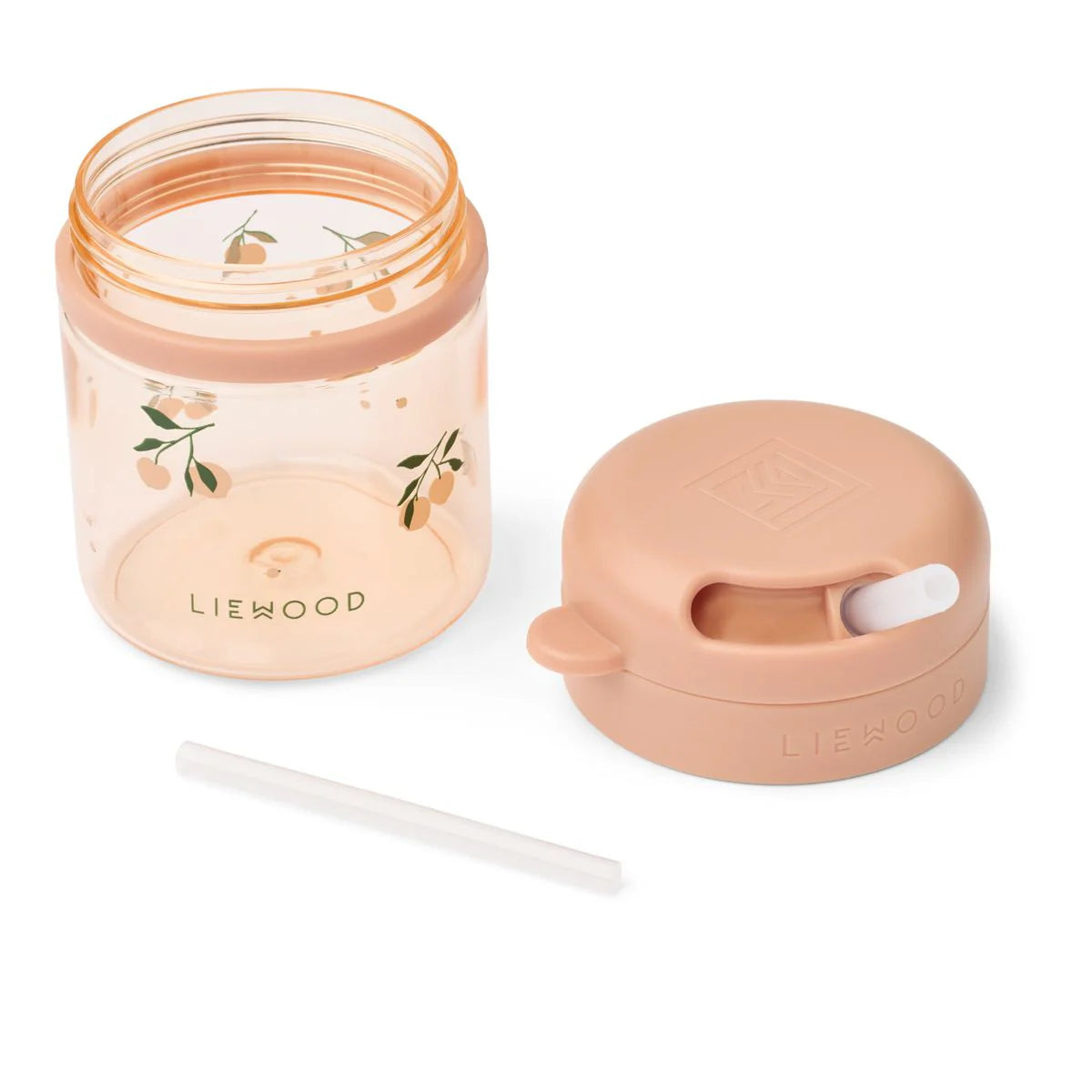 Pavia Tritan Straw Cup 280ml - Peach / Sea shell