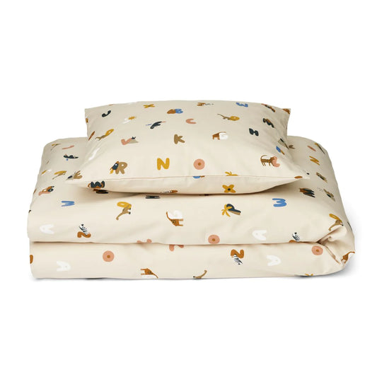 Ingeborg Junior Bedding - Alphabet / Sandy