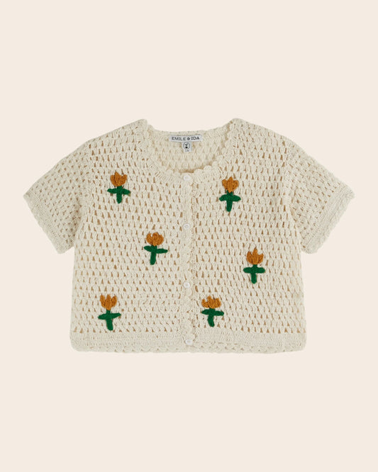 Flower Crochet Cardigan