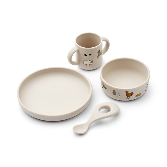 Vivi Printed Tableware Set - Farm / Sandy