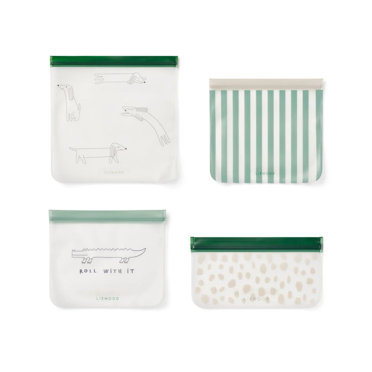 Clive Storage Bags 4-pack - Peppermint