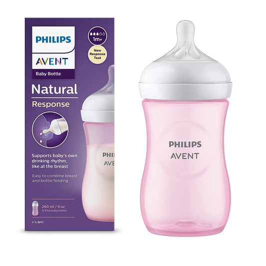 Natural Response Feeding bottle 260ml - Single Pack - Pink (SCY903/11)