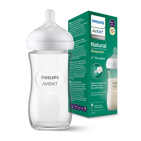 Natural Response Glass Feeding Bottle 240ml- Single Pack (SCY933/01)