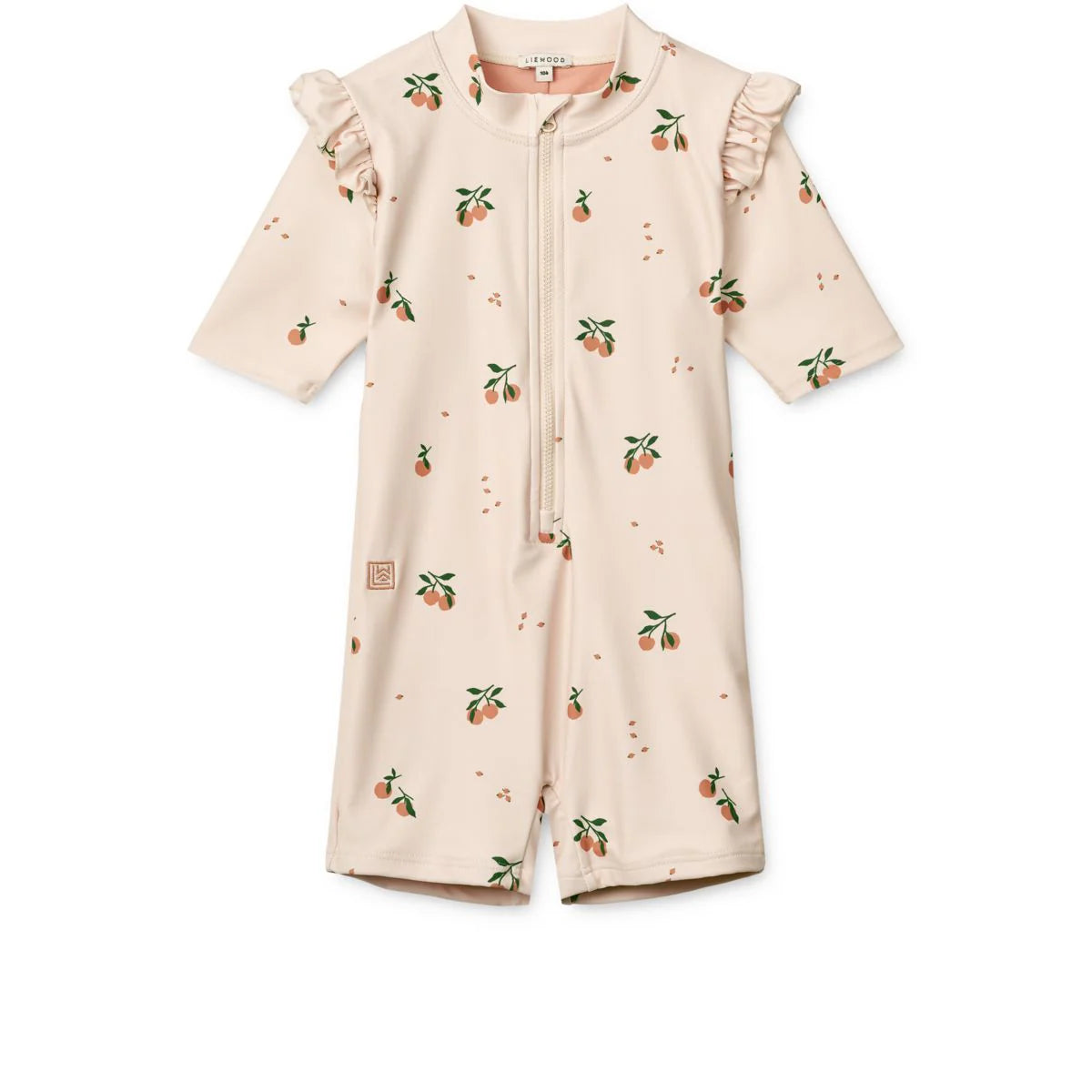 Amel Printed Swim Jumpsuit -  Peach / Sea Shell