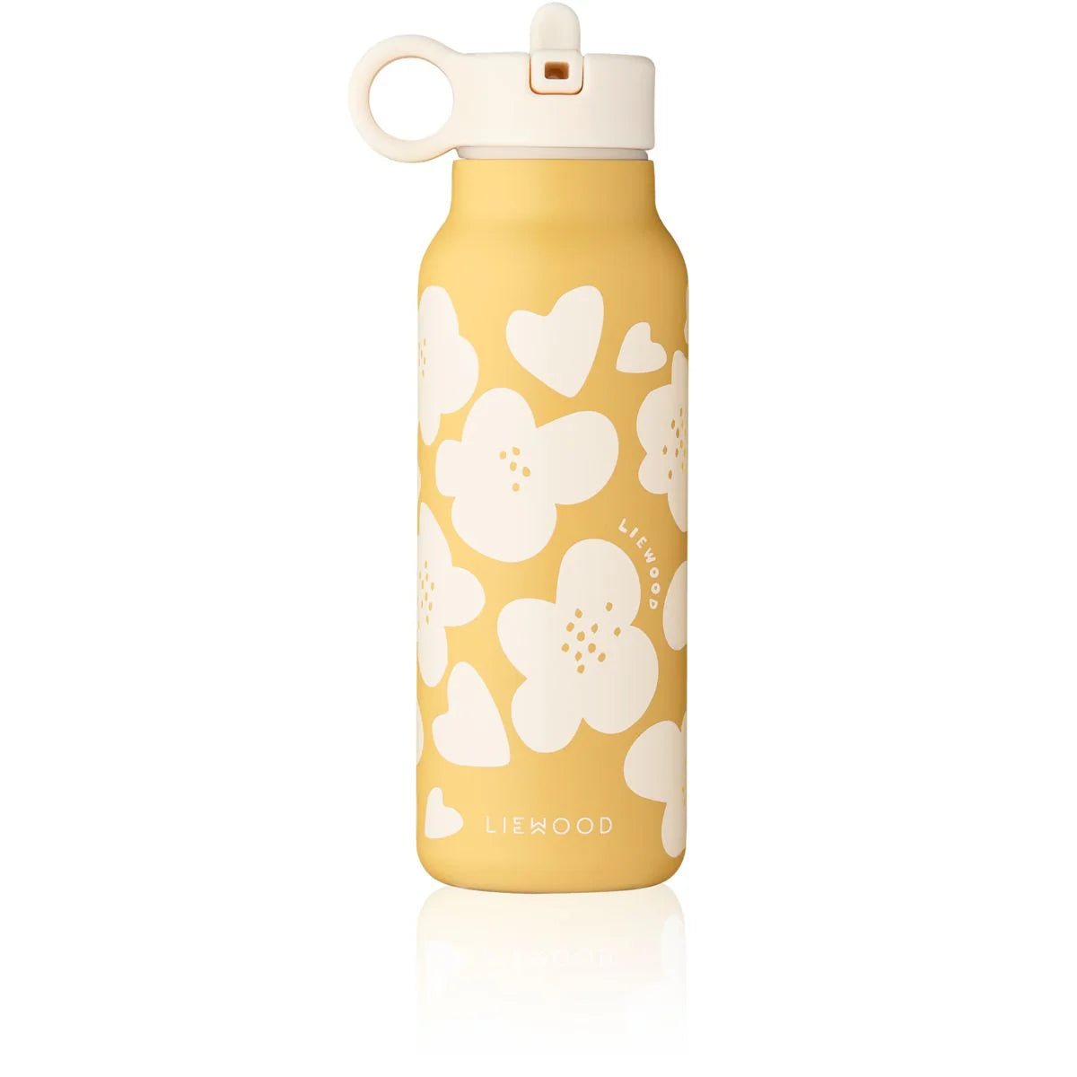 Falk Water Bottle 350ml - Flower / Lemon Yellow