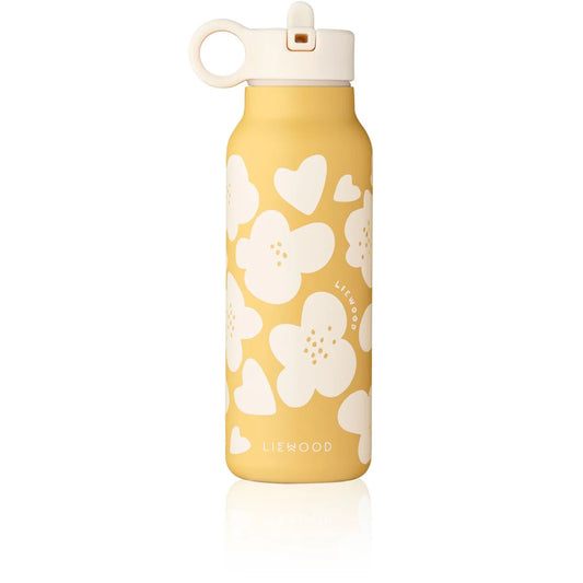 Falk Water Bottle 350ml - Flower / Lemon Yellow