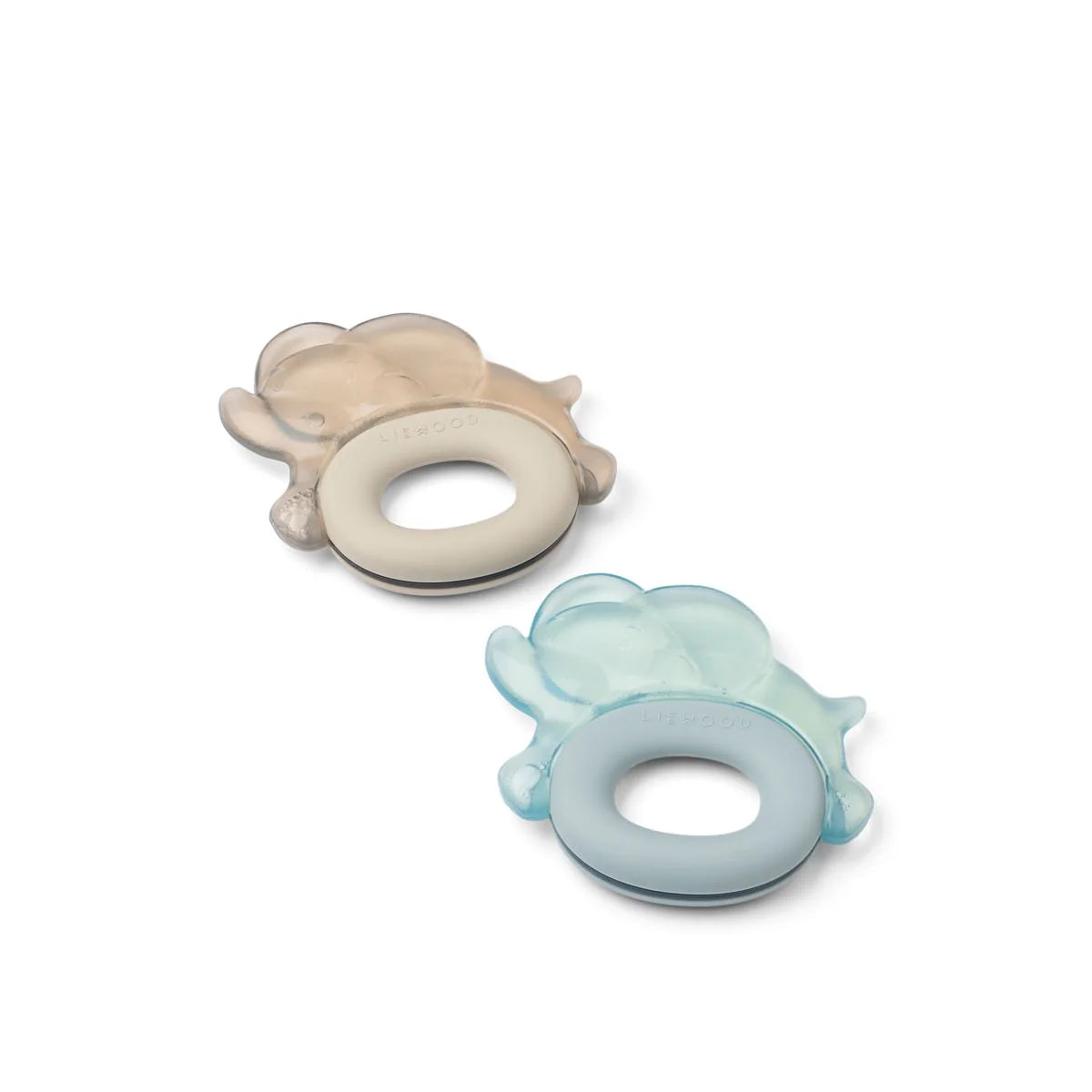 Rita Elephant Cooling Teether 2-Pack - Sandy / Dove Blue