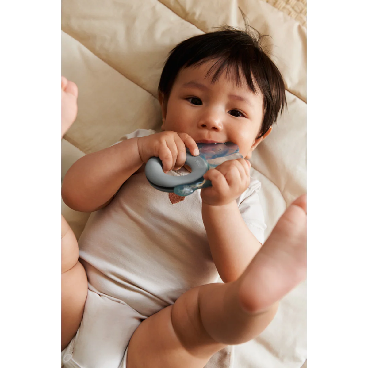 Rita Elephant Cooling Teether 2-Pack - Sandy / Dove Blue