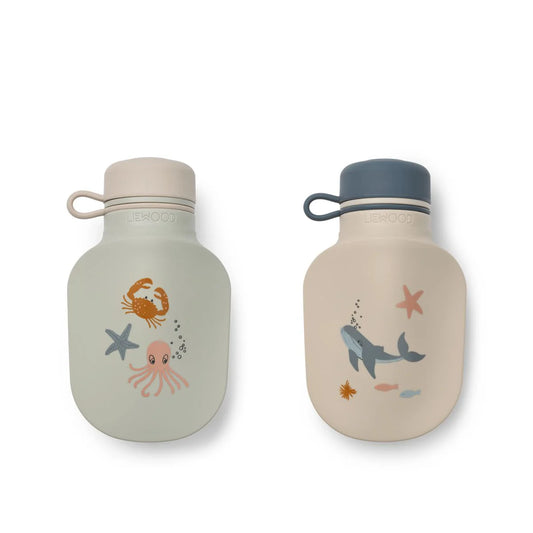 Lizzie Smoothie Bottle 2-Pack - Sea Creature / Sandy