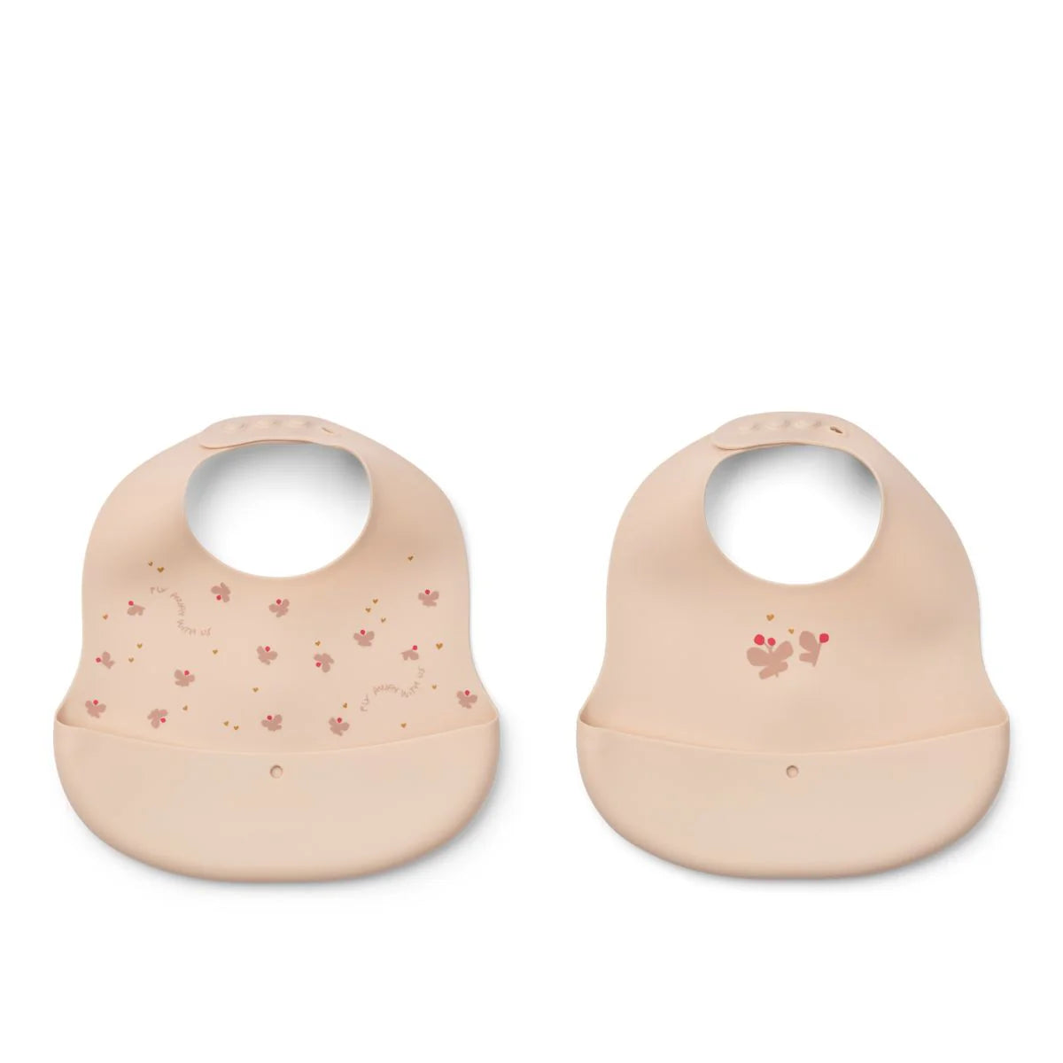 Ember Printed Bib 2-pack - Mini Butterfly / Apple Blossom