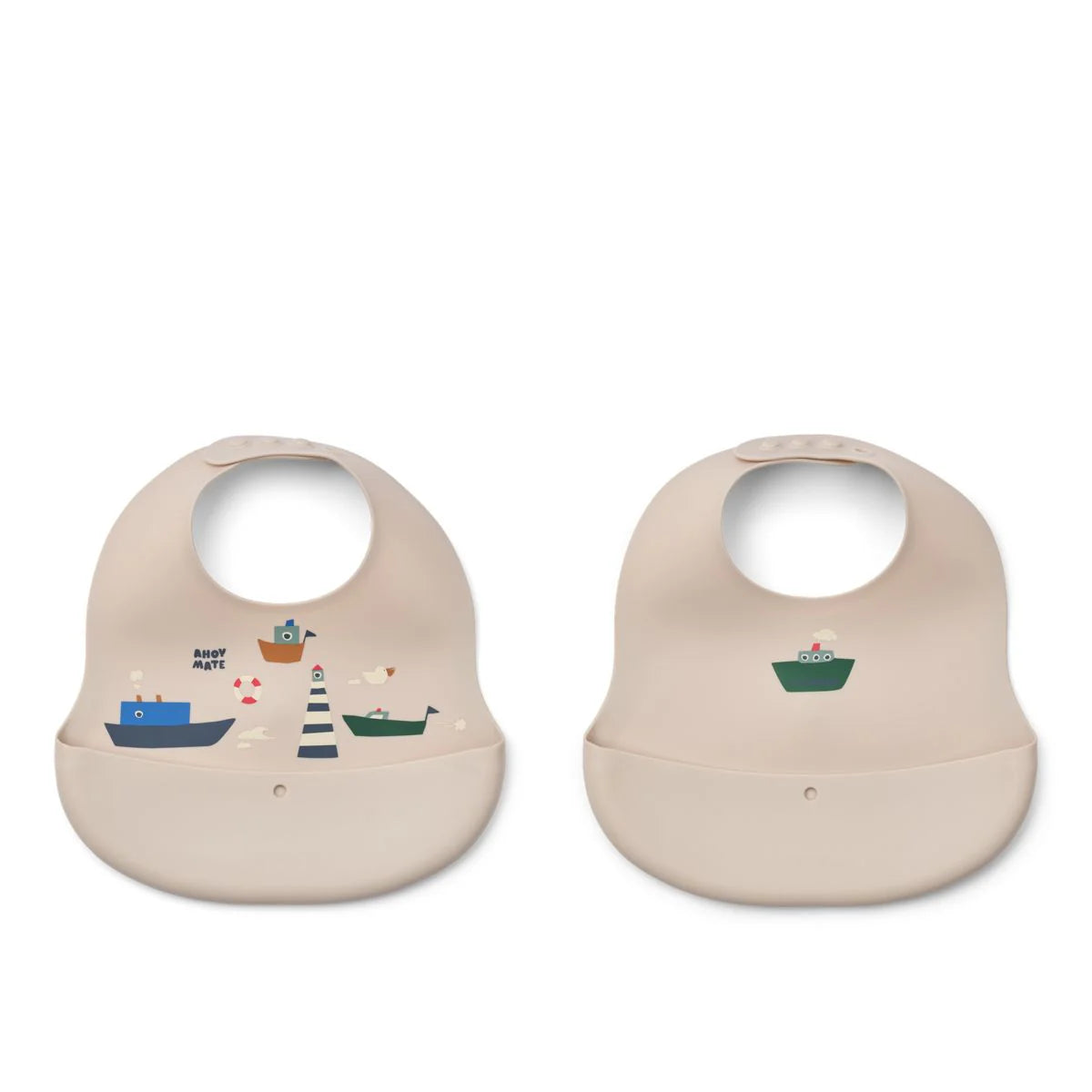 Ember Printed Bib 2-pack -  Sailing / Sandy