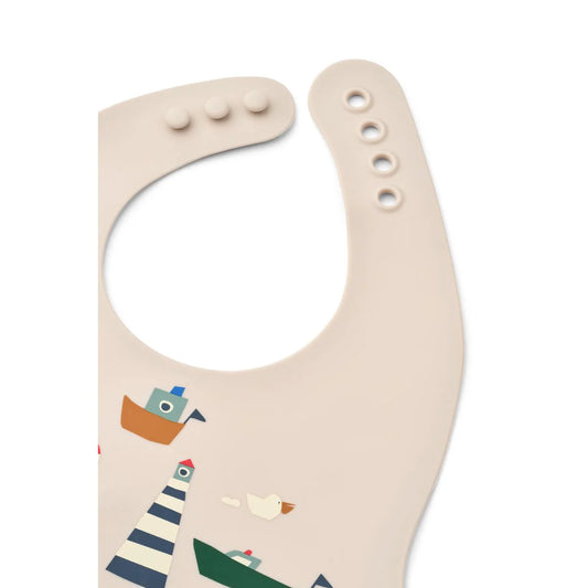 Ember Printed Bib 2-pack -  Sailing / Sandy