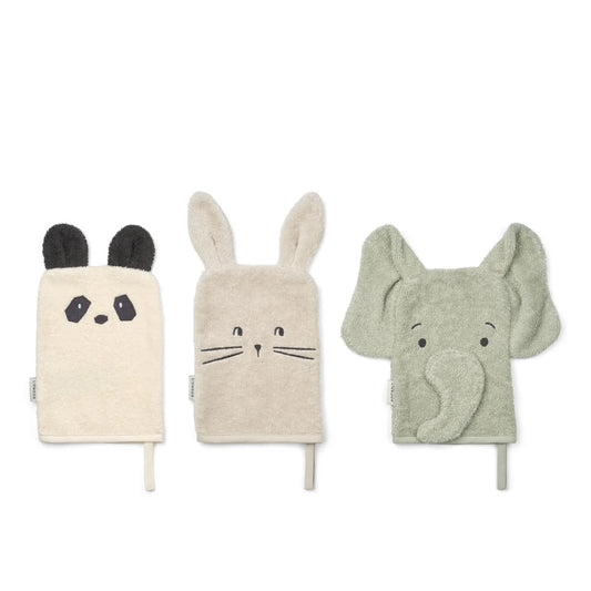 Sylvester Washcloth 3-Pack - Dove Blue Mix