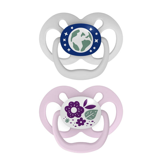 Advantage Soother Glow In The Dark Stage 2 (6-18m), 2 Pack, Pink