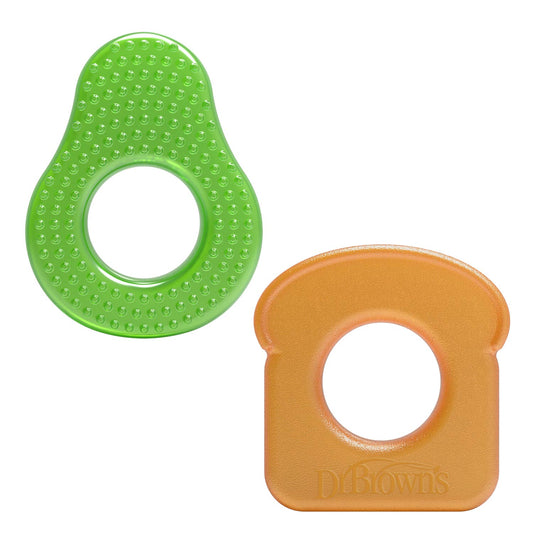 Aquacool Water-Filled Teethers, Avocado and Toast, 3m+, 2-Pack
