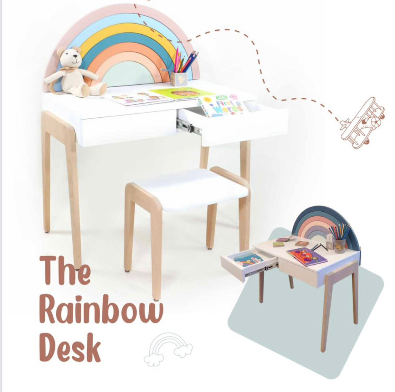 The Rainbow Desk & Stool