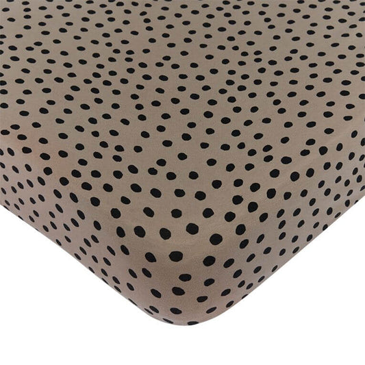 Toddler Fitted Sheet - Bold Dots Dark Brown