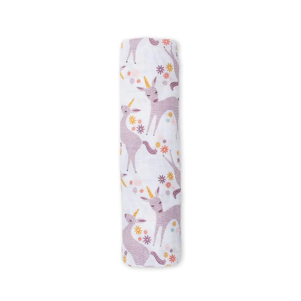 Cotton Muslin Swaddle - Unicorn