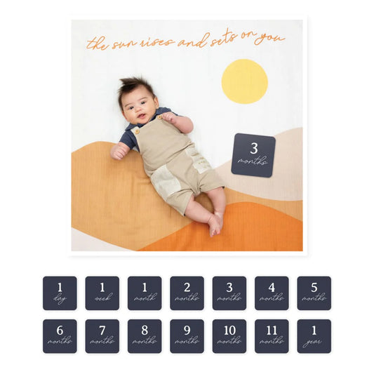 Baby’s First Year - Sun Rises - Blanket & Card Set