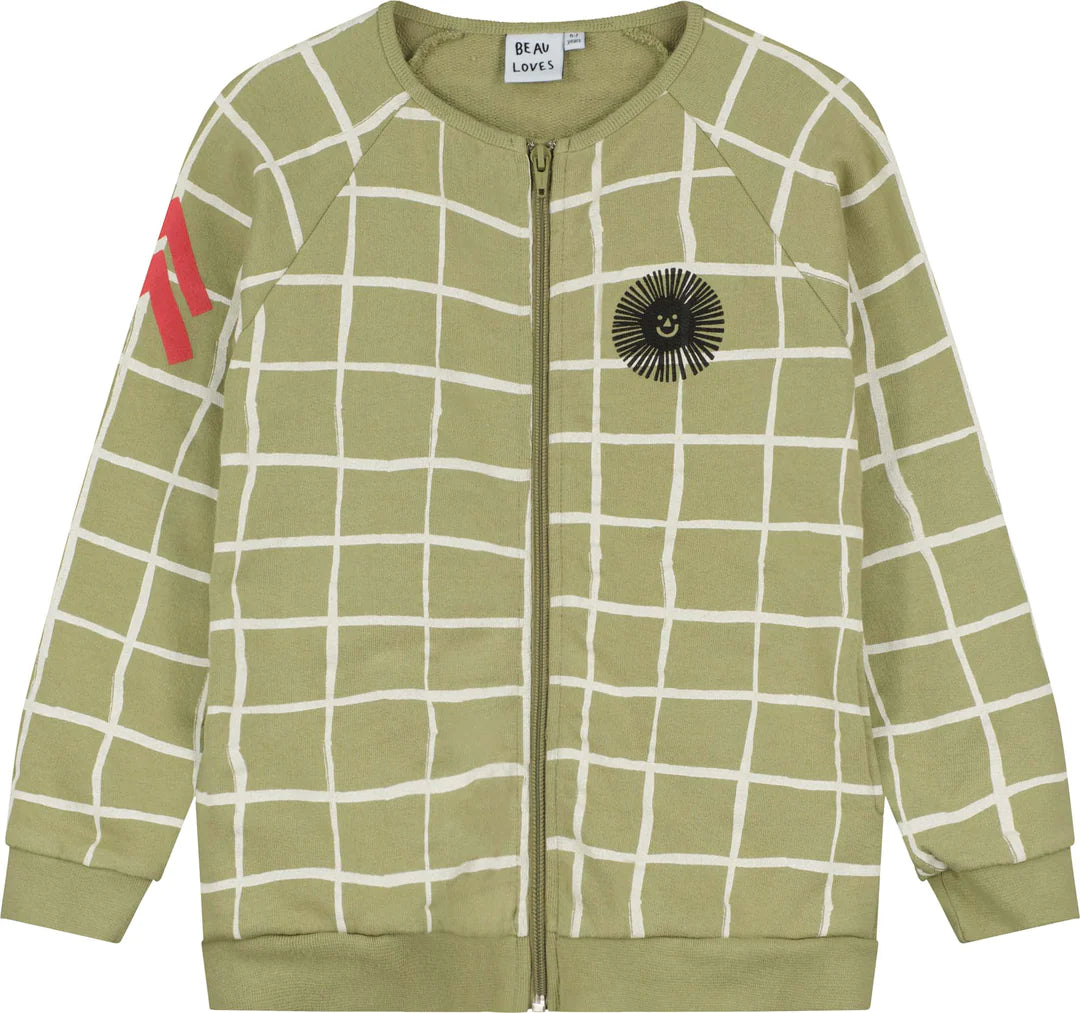 Kelp Grid Zip Jacket