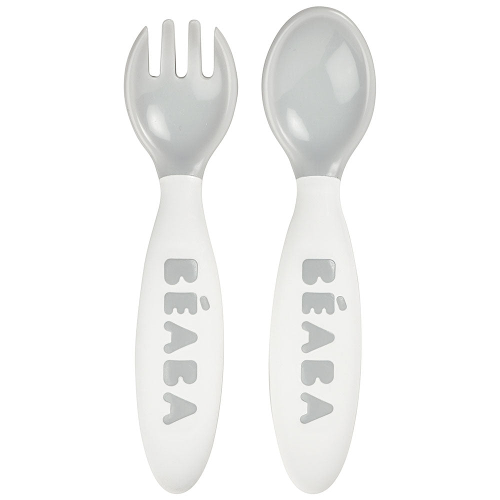 Beaba Training Fork And Spoon 2nd Age Light Mist