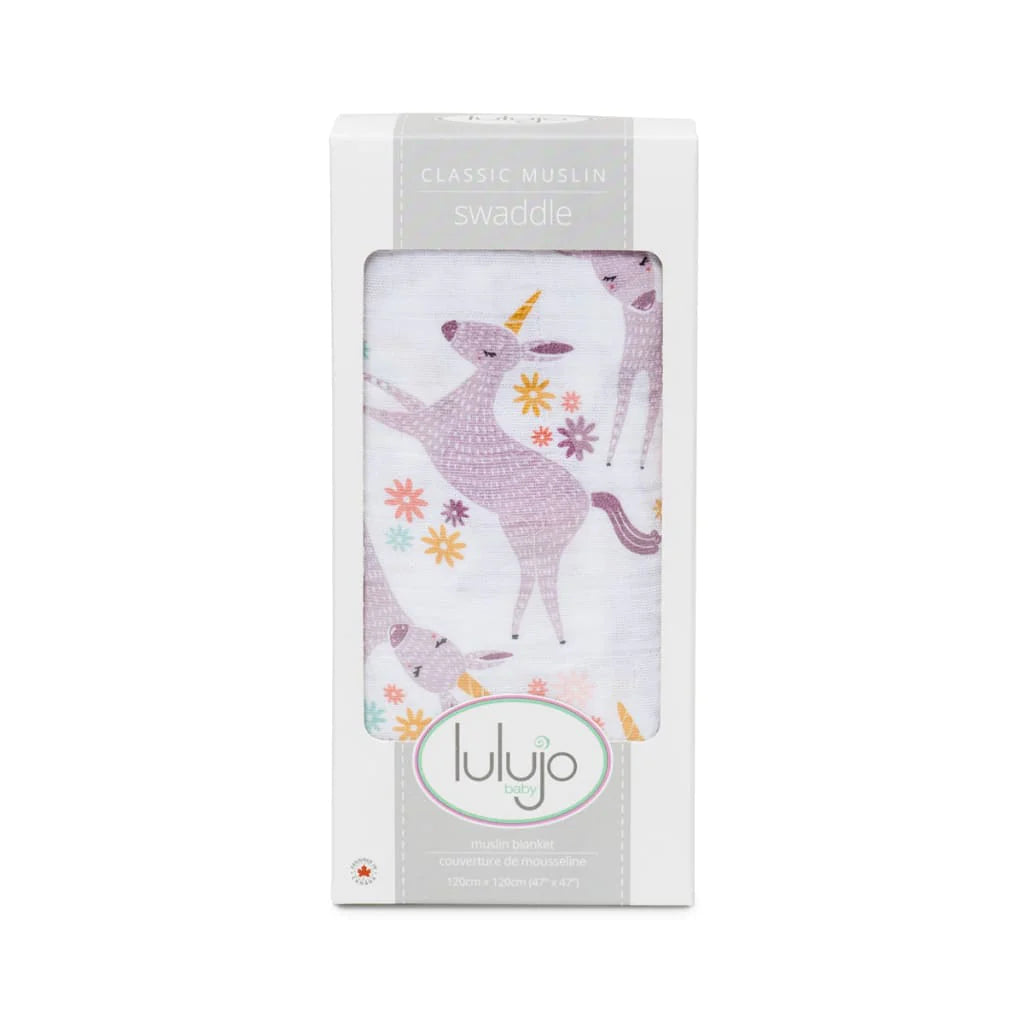 Cotton Muslin Swaddle - Unicorn