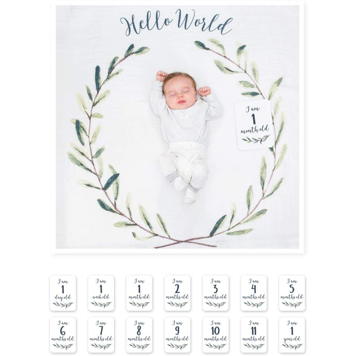 Baby’s First Year - Hello World - Blanket & Card Set