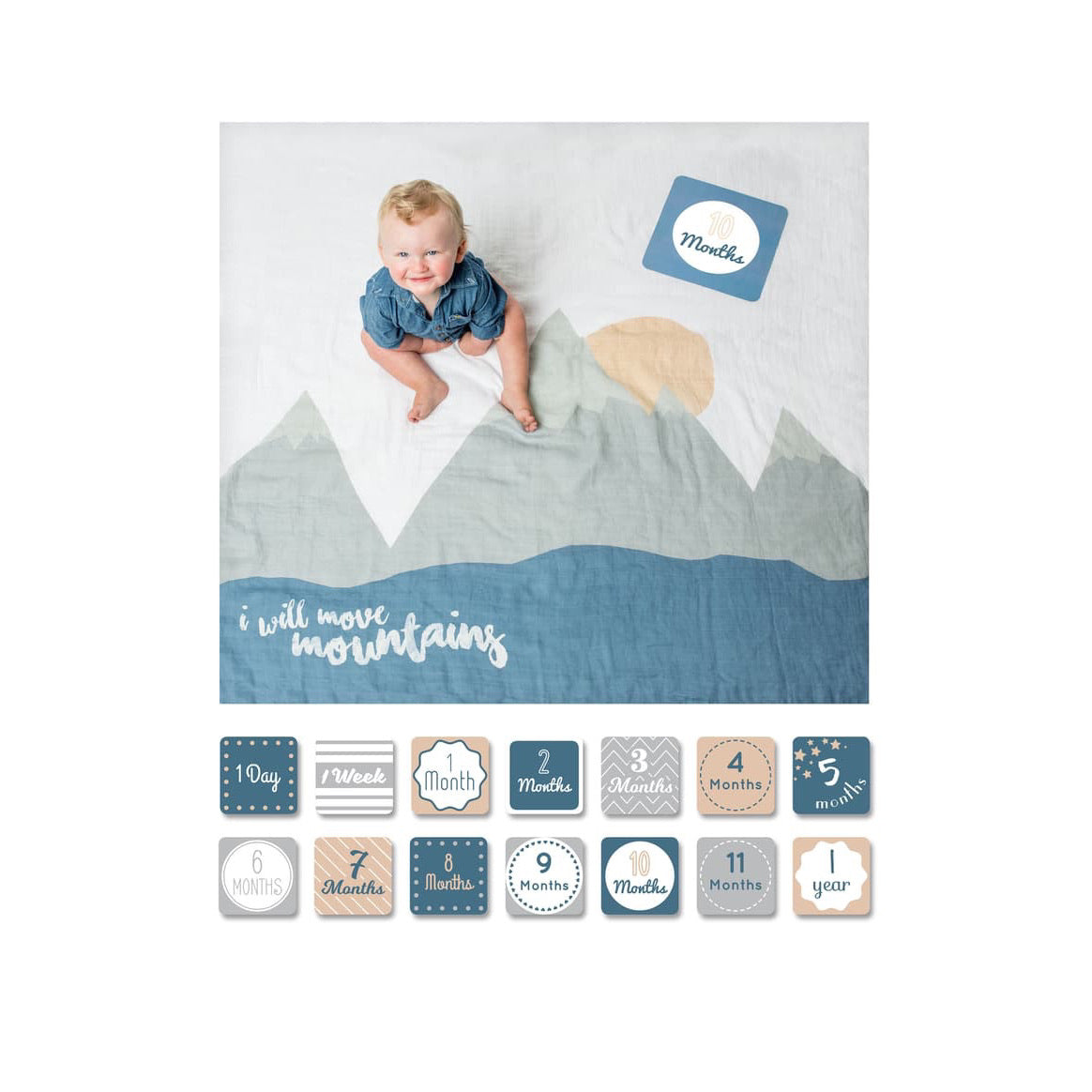 Baby’s First Year - I Will Move Mountains - Blanket & Card Set