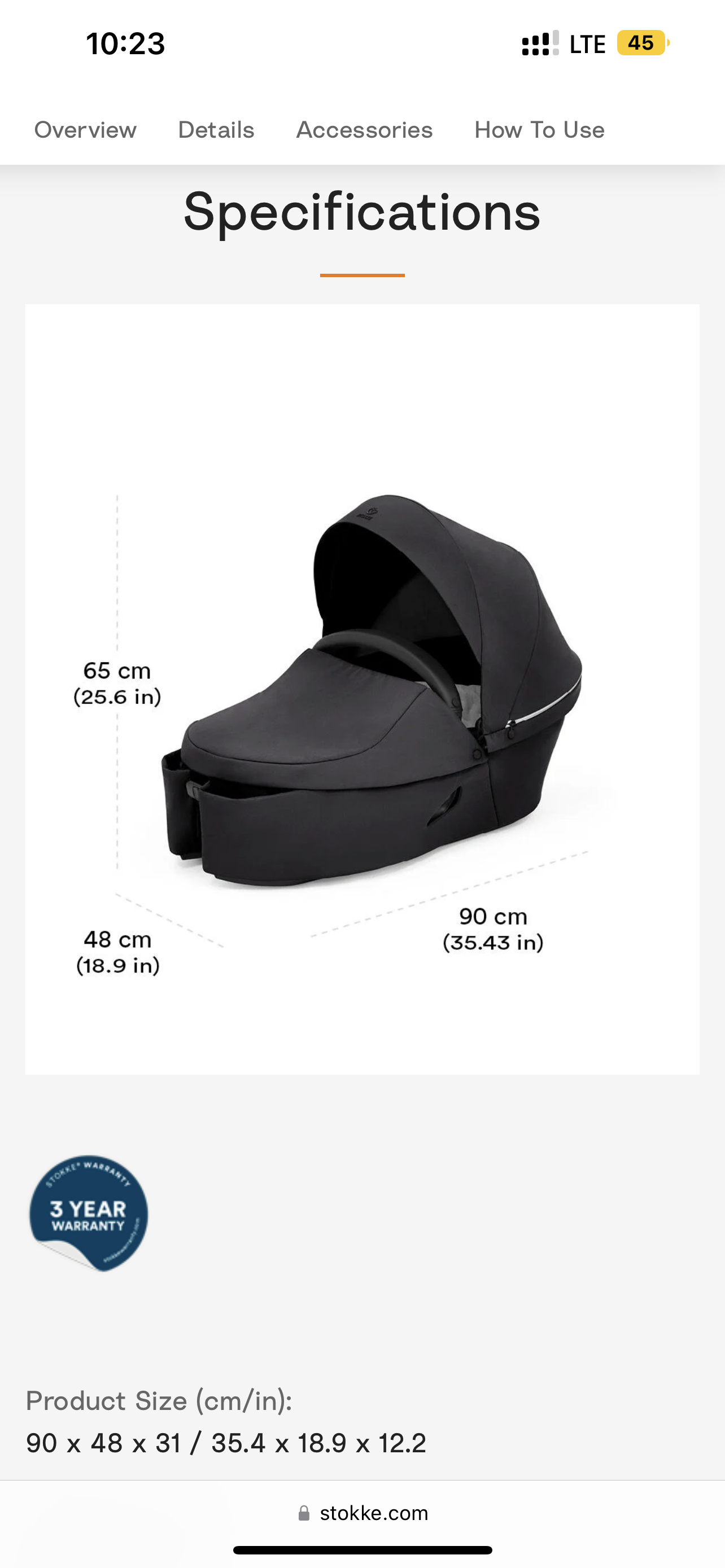 Stokke xplory top v6 dimensions