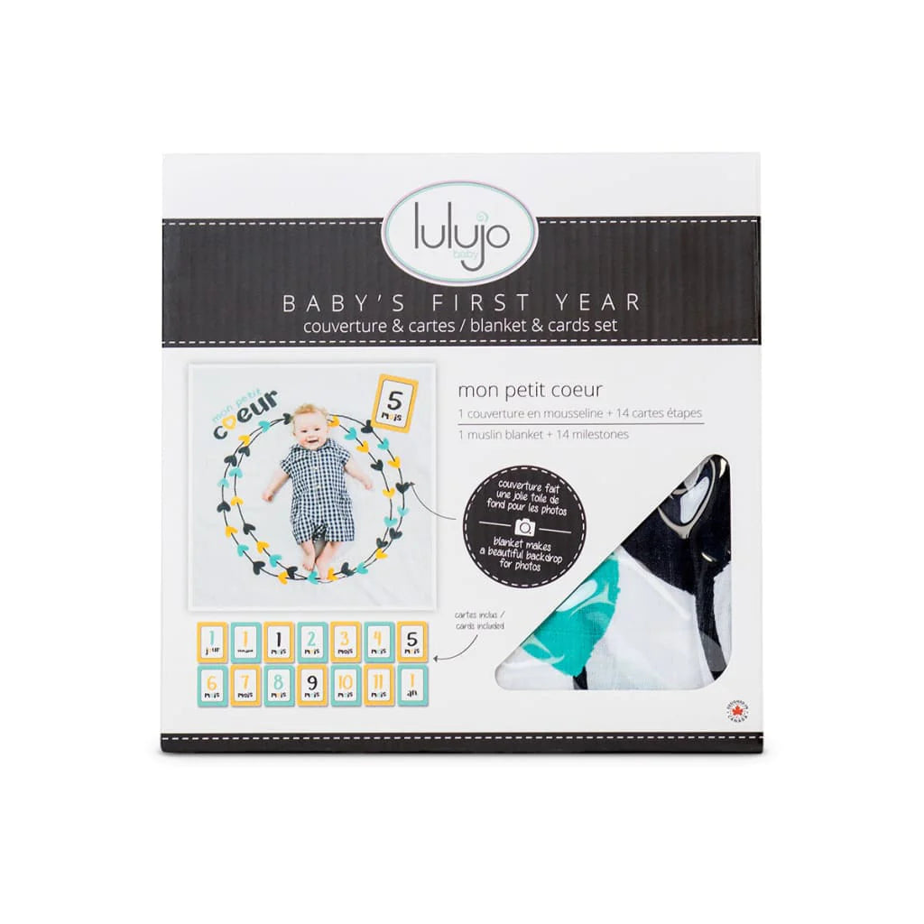 Baby’s First Year - Mon Petit Coeur - Blanket & Card Set