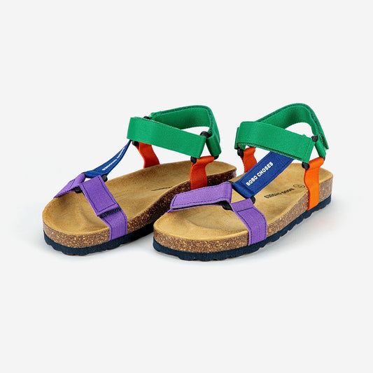 Color Block Straps Sandals