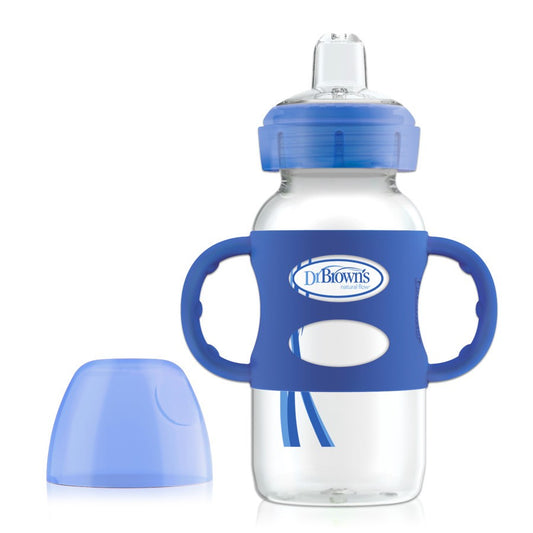 Milestones™ Wide-Neck Sippy Bottle with Handles - Blue