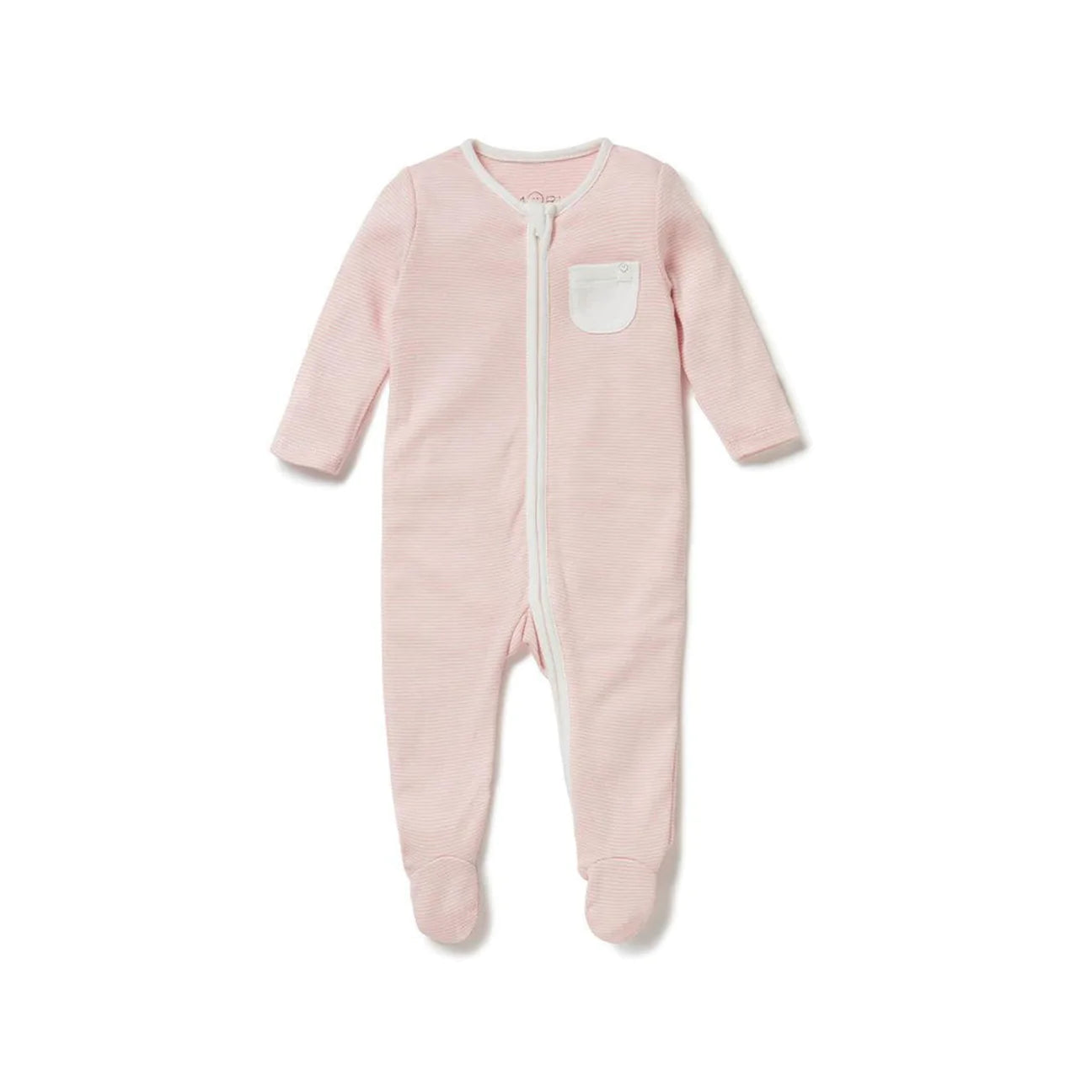 Clever Zip Sleepsuit - Blush Stripe