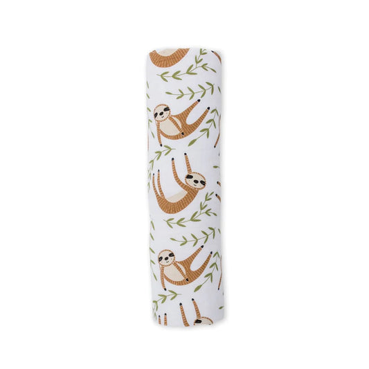 Cotton Muslin Swaddle - Sloth