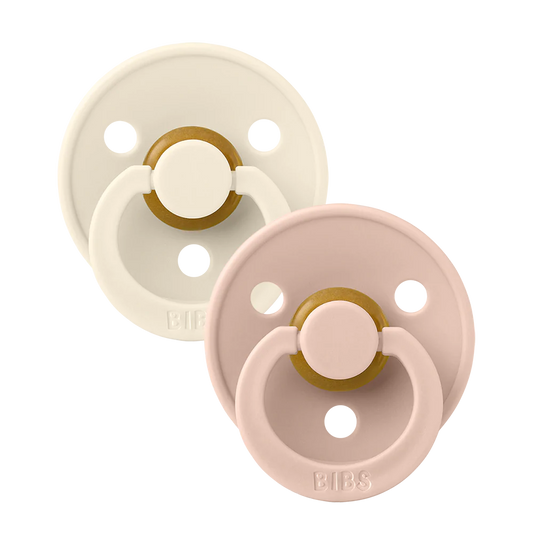 Colour 2-Pack Latex Pacifiers: Vanilla & Blush, 0-6 months