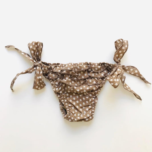 Beige Polka Swim Bottoms