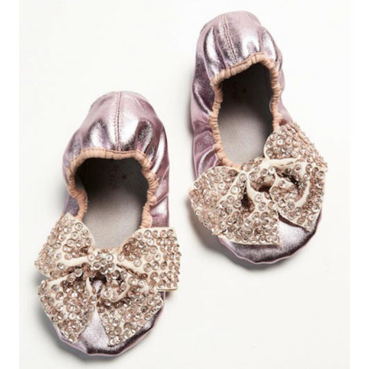 Shimmer & Shine Pink Metallic Ballet Flats