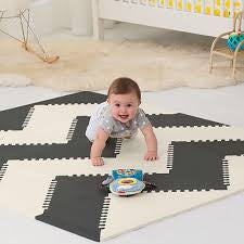 Playspot Geo Foam Floor Tiles - Black & Cream