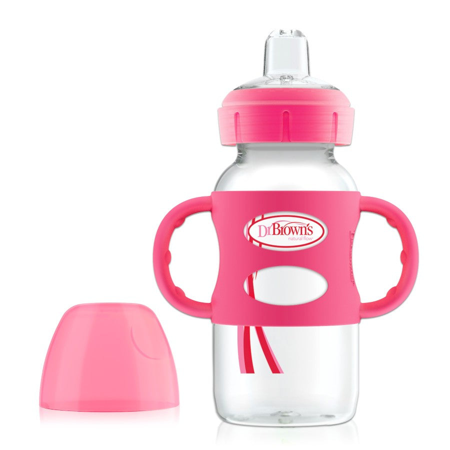 Milestones™ Wide-Neck Sippy Bottle with Handles - Pink