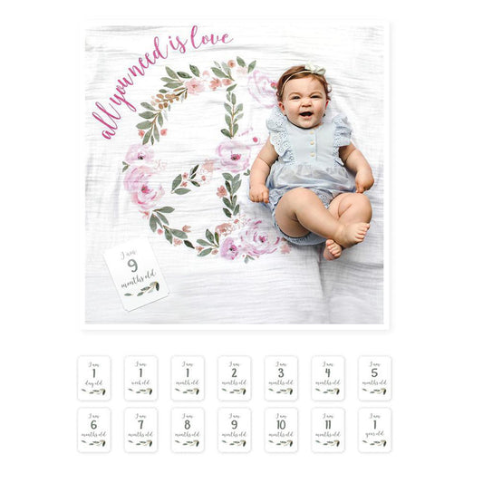 Baby’s First Year - All You Need Is Love - Blanket & Card Set