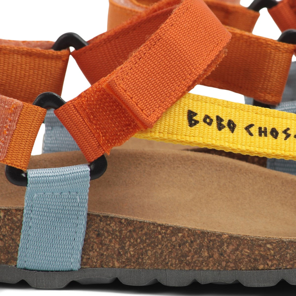 Color Block Velcro Strap Sandals